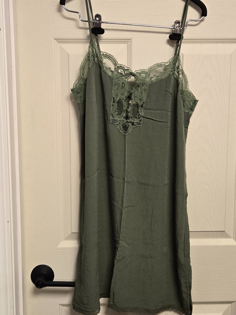 Spell And The Gypsy Collective Love Lace Slip, Olive, Xl, Euc